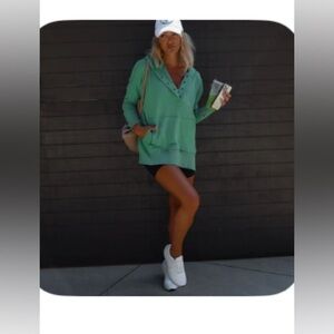 VICI Mindful Cotton Pocketed Henley Hoodie